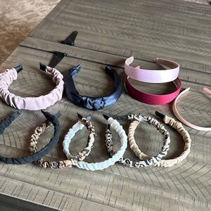 10 Bundle Satin and Fabric Women's Headband Duo